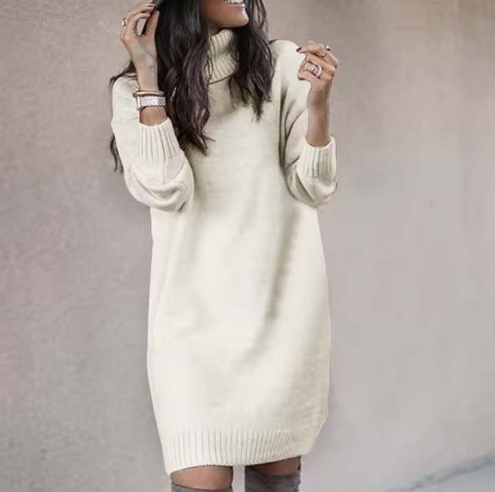 Abito Maglione Donna Dolcevita Maniche Lunghe