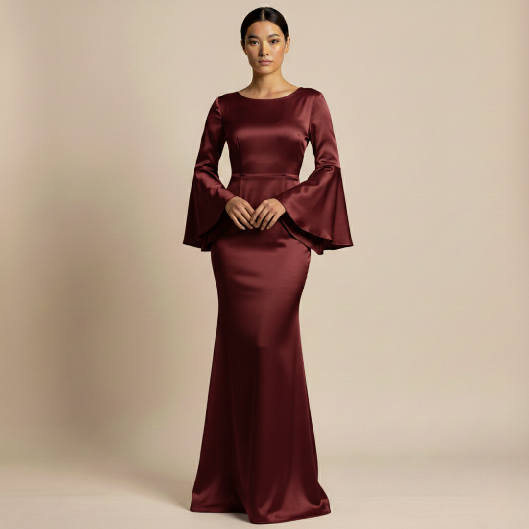 Abito Maxi Donna Elegante Vestibilità Ampia