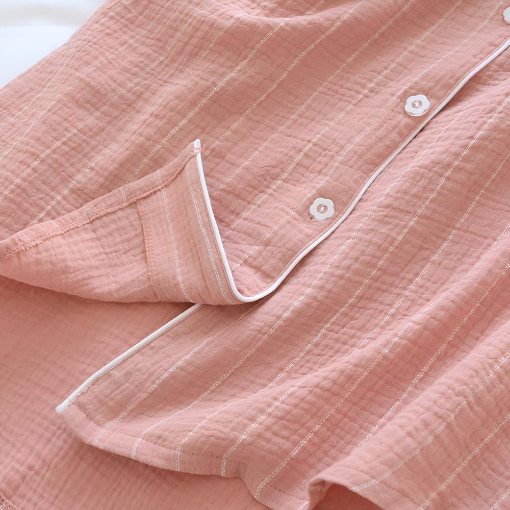 Pigiama Camicia Donna Maniche Lunghe Stile Classico
