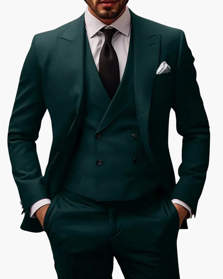 Completo Uomo Tre Pezzi Abito Slim Fit Elegante