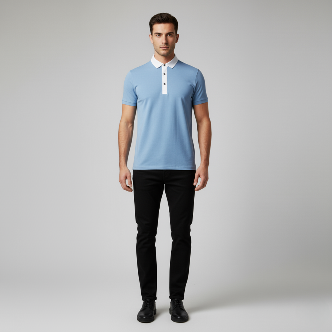 Polo Uomo Casual Elegante Manica Corta