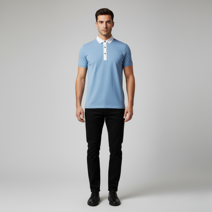 Polo Uomo Casual Elegante Manica Corta