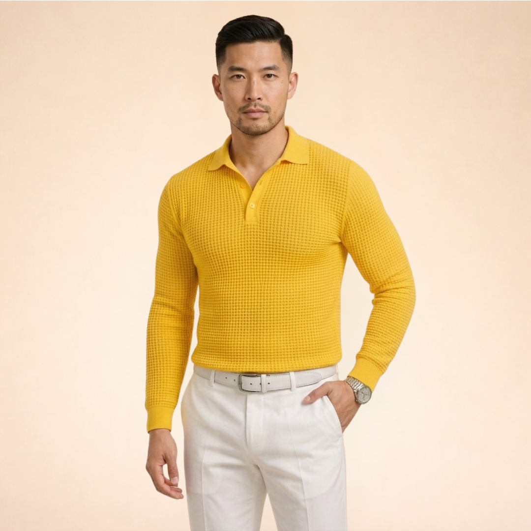Polo Uomo Maniche Lunghe Stile Elegante