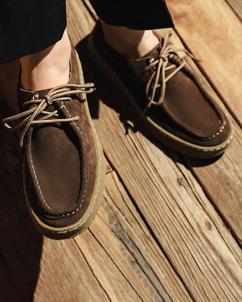 Scarpe Cittadine Uomo in Suede Morbido Stile Casual