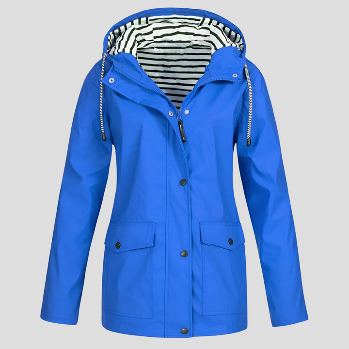 Giacca Donna Impermeabile Antivento con Cappuccio Regolare