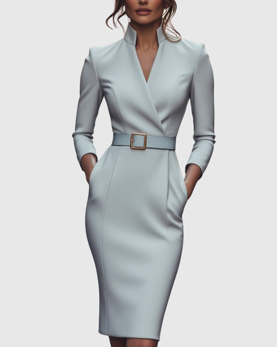 Abito Midi Donna Vestibilità Sartoriale Comodo