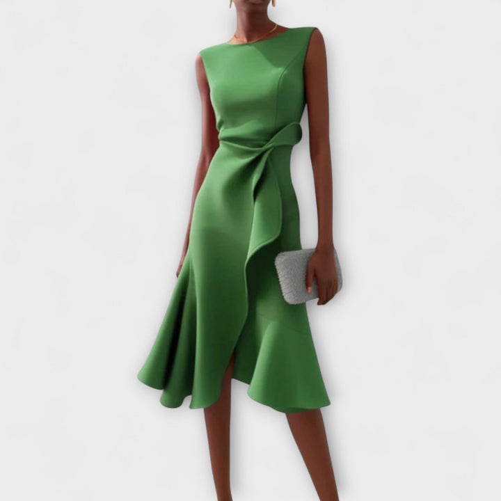 Abito Midi Donna Linea Femminile Stile Sofisticato
