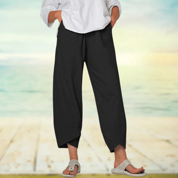 Pantaloni Donna Casual Leggeri Tessuto Traspirante