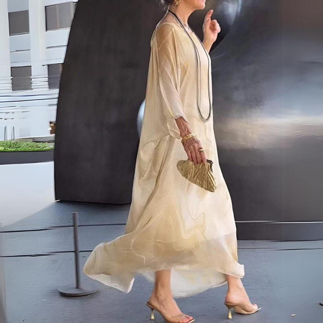 Abito Donna in Seta e Chiffon Elegante