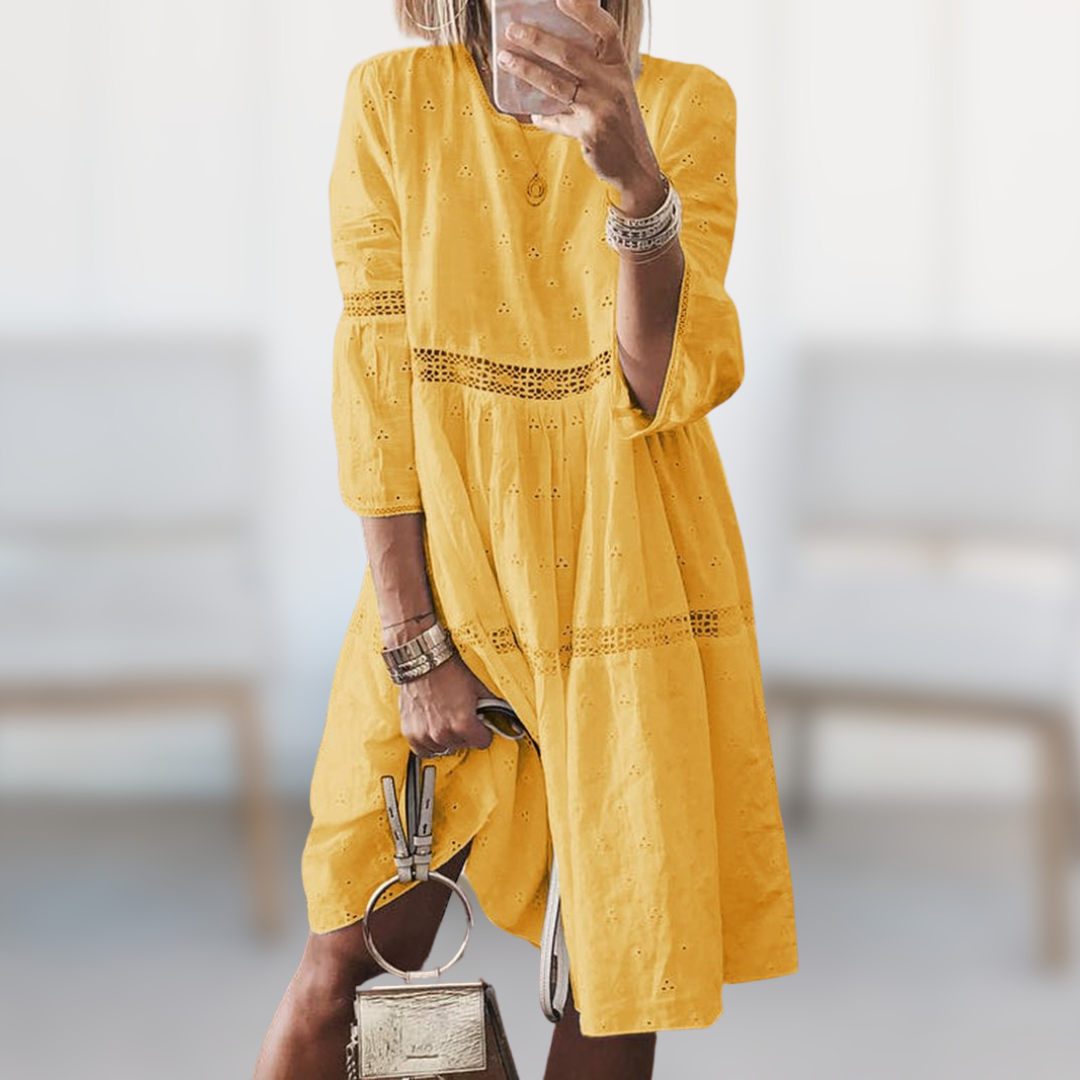 Abito Donna Semplice Elegante Vestibilità Comoda