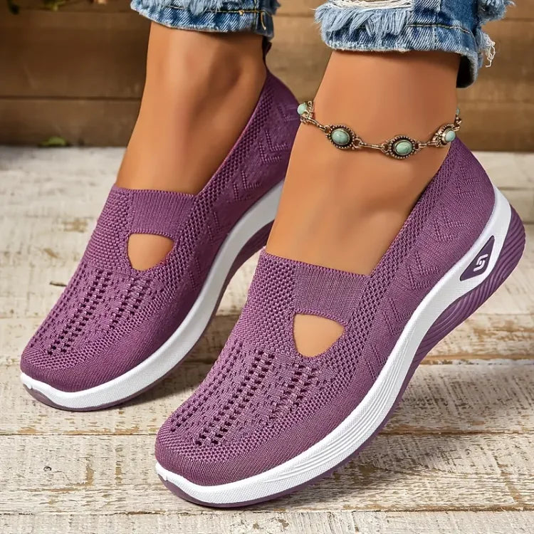 Scarpe Slip On Donna in Maglia Traspirante Leggere Quotidiane