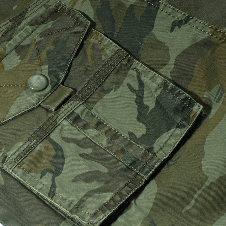 Pantaloni Cargo Uomo Corti Tessuto Resistente Casual