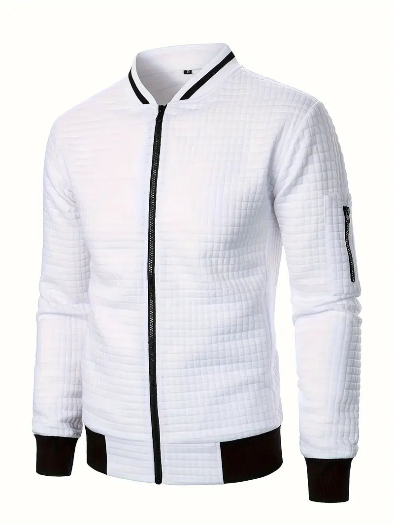 Giacca Uomo Leggera con Cerniera Manica Lunga Casual