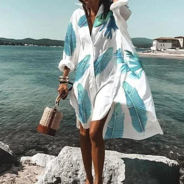 Abito Camicia Donna Fluido Vestibilità Comoda
