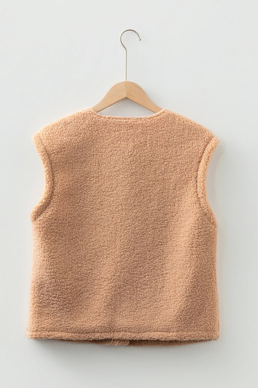 Gilet Donna Teddy con Bottoni Vestibilità Comoda