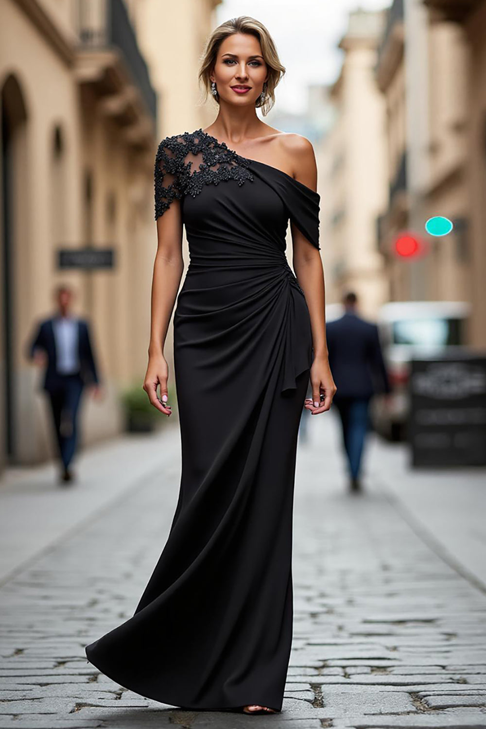 Abito Cerimonia Donna Asimmetrico Elegante