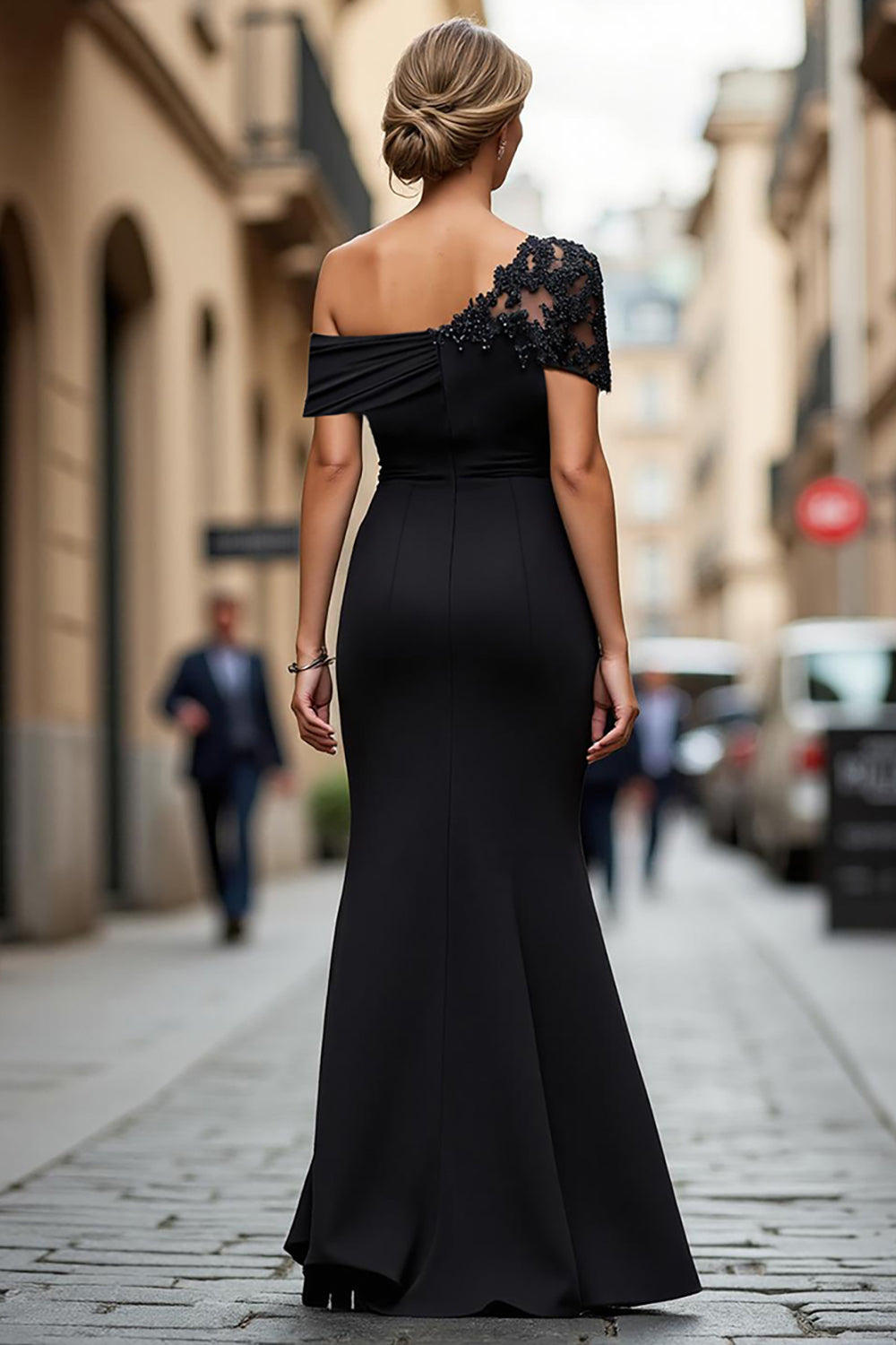 Abito Cerimonia Donna Asimmetrico Elegante