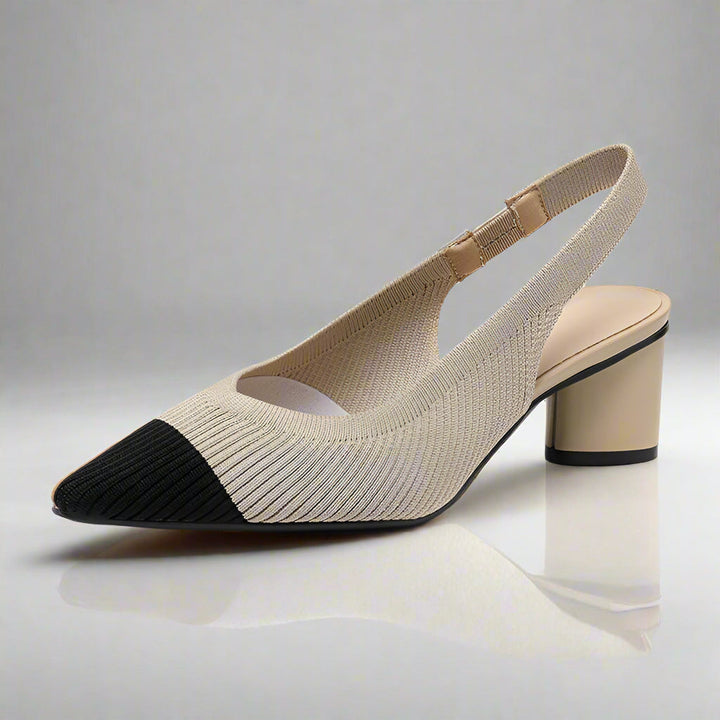 Scarpe Donna Punta Tacco Quadrato Stabile Elegante