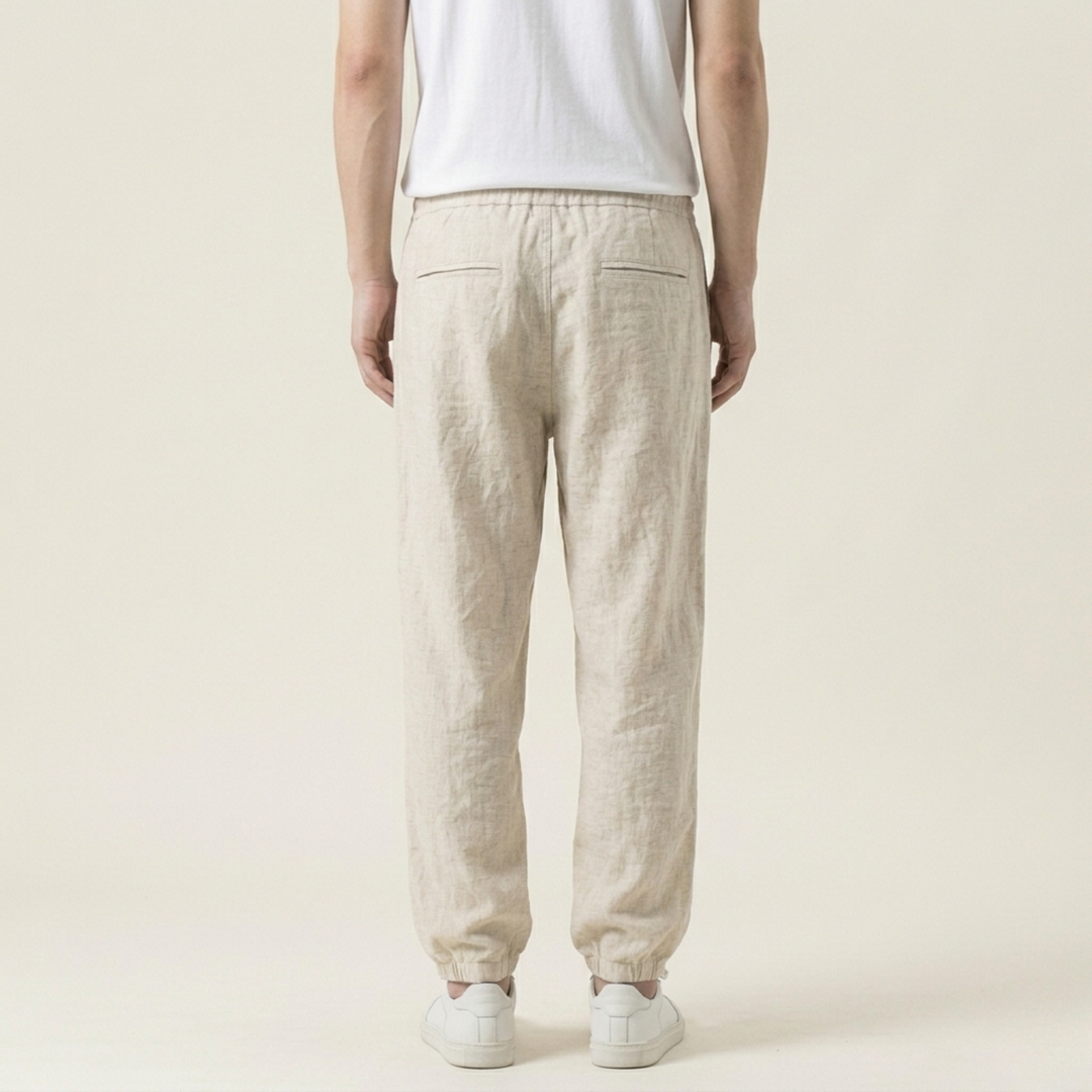 Pantaloni Uomo in Lino Traspirante Slim Fit