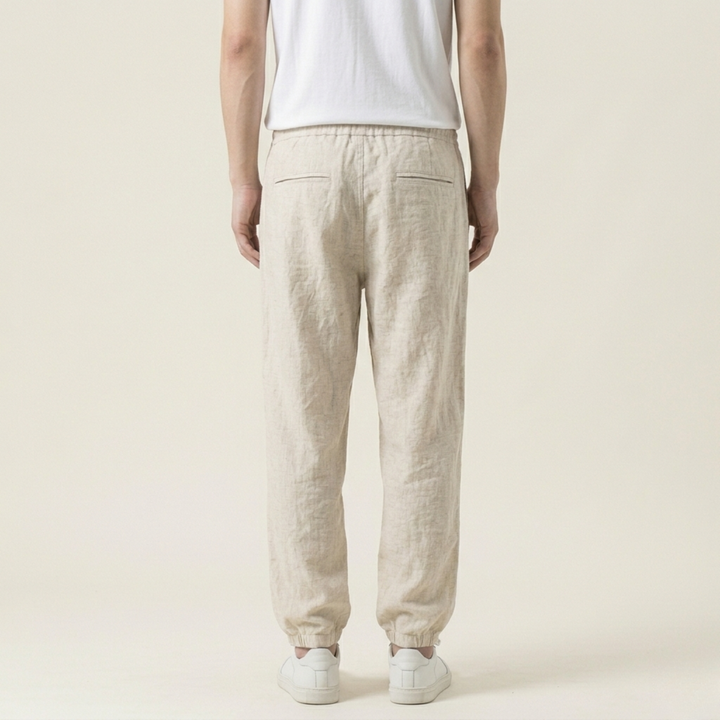 Pantaloni Uomo in Lino Traspirante Slim Fit