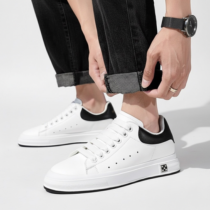 Sneakers Uomo con Rialzo Dettagli a Contrasto Comfort