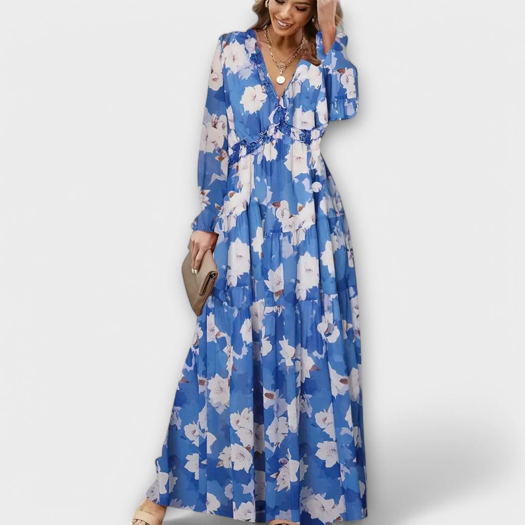 Abito Maxi Donna Vestibilità Fluida Stile Elegante