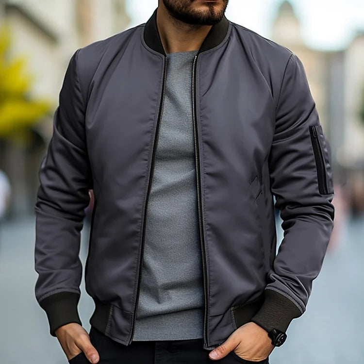 Giubbotto Bomber Uomo con Cerniera Stile Elegante