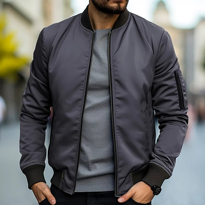 Giubbotto Bomber Uomo con Cerniera Stile Elegante