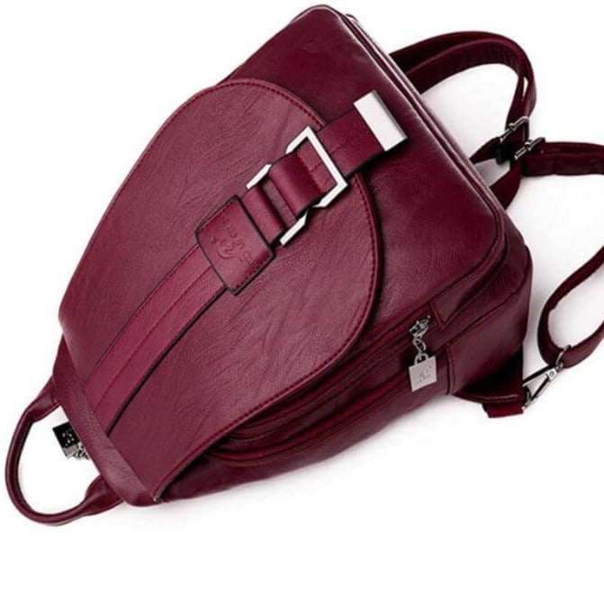 Zaino Mini Donna in Pelle Morbida Compatto con Spallacci Regolabili