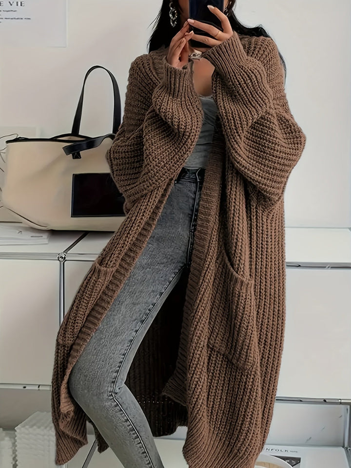 Cardigan Donna Maglia Lunga Oversize Aperto Comodo - Vesarelli