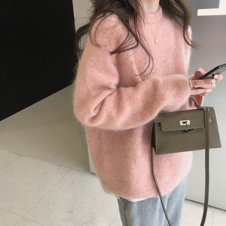 Maglione Donna Oversize in Misto Mohair Ampio