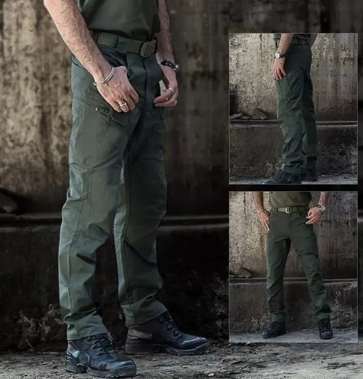 Pantaloni Cargo Uomo Tessuto Resistente Vestibilità Regular