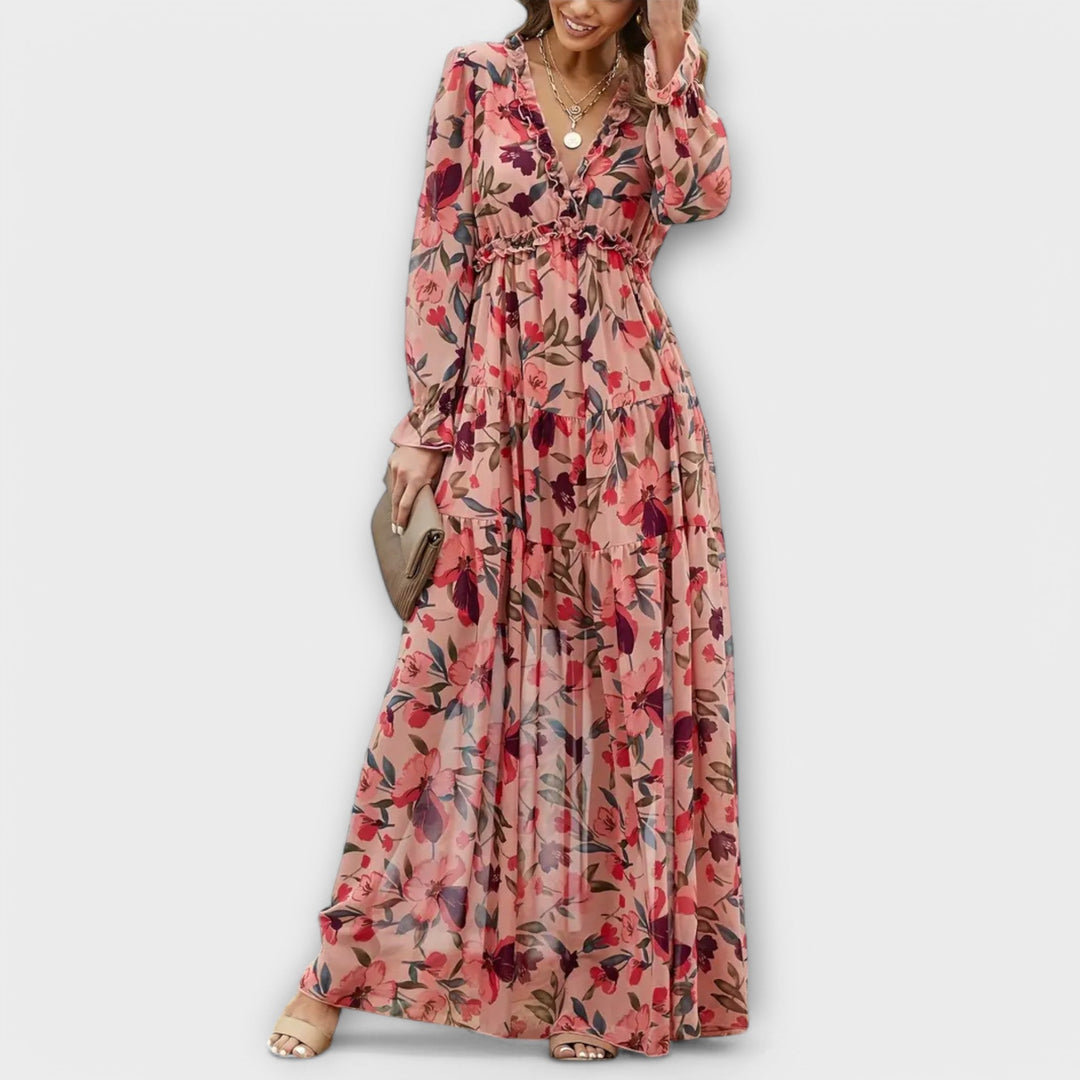Abito Maxi Donna Vestibilità Fluida Stile Elegante - Vesarelli