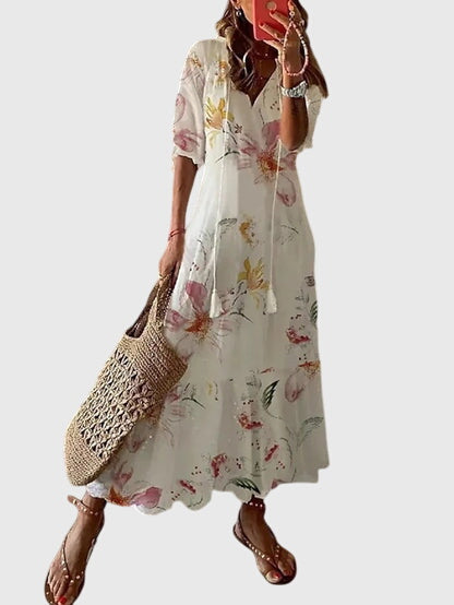 Abito Donna Stile Boho Vintage Estivo Linea Ampia
