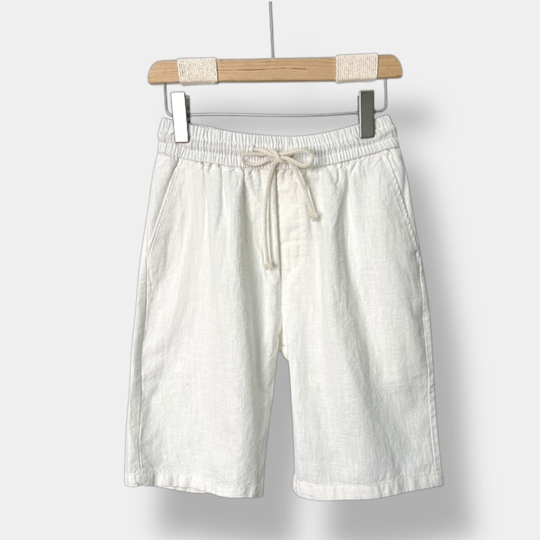 Pantaloncini Uomo Cotone Vita Media Tasche Relaxed Fit