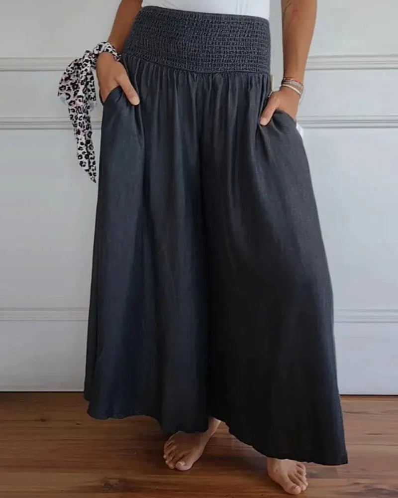 Pantaloni Culottes Donna Leggeri Larghi Comodi