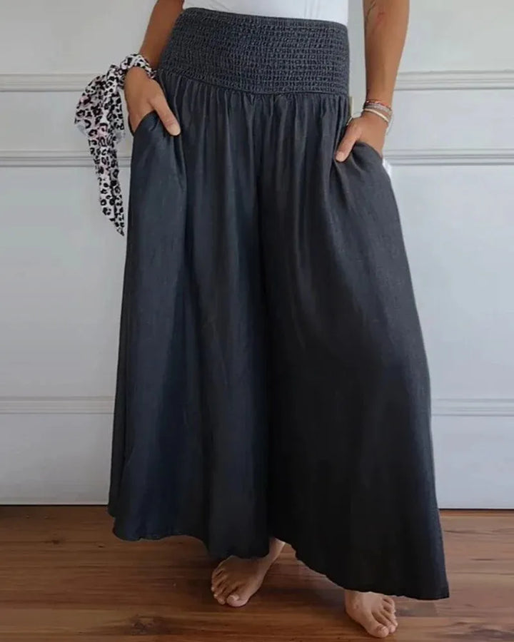 Pantaloni Culottes Donna Leggeri Larghi Comodi