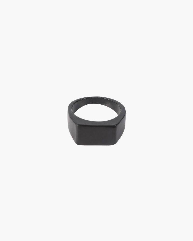 Anello Uomo a Sigillo Geometrico Design Essenziale