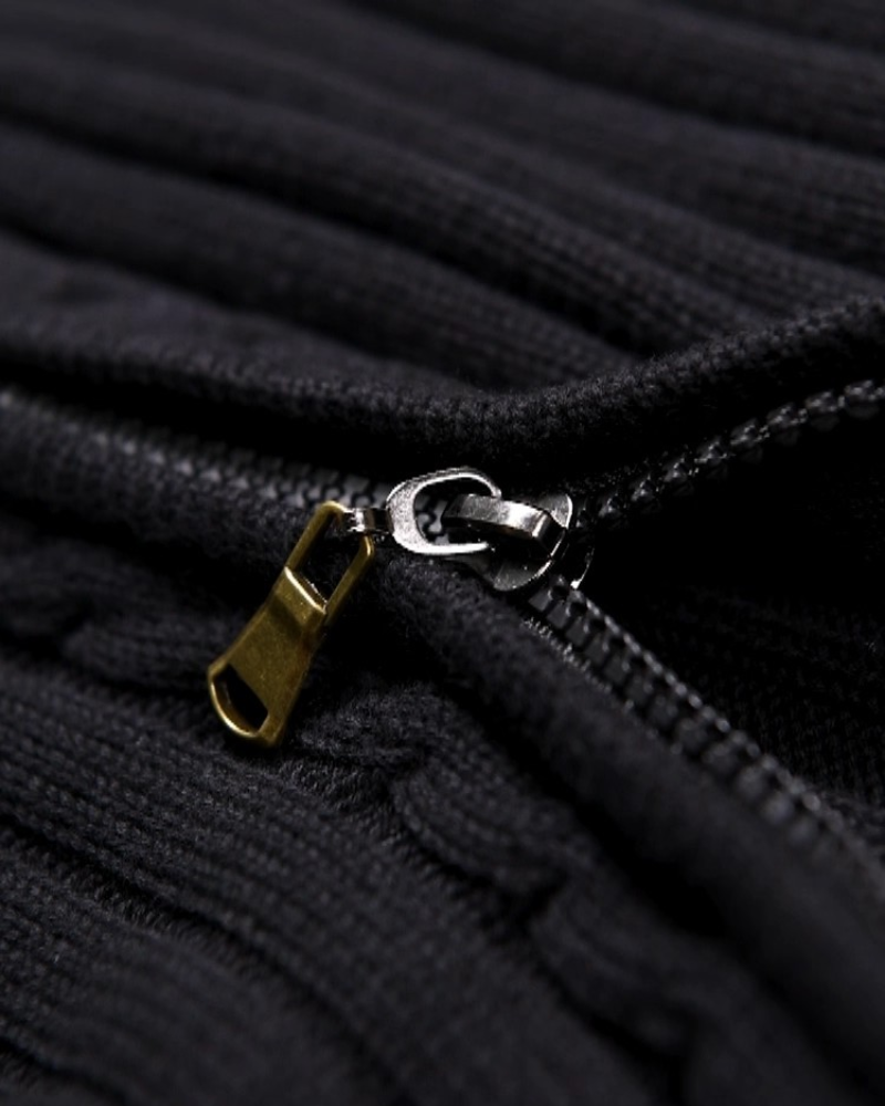 Gilet Uomo con Zip Tessuto Morbido Vestibilità Classica