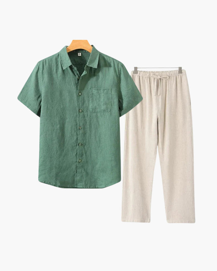 Completo Lino Uomo Leggero Coordinato