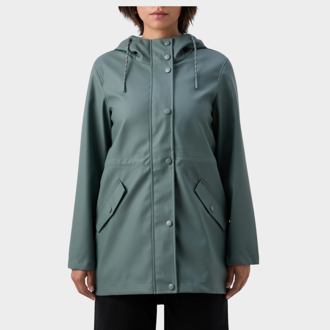 Giacca Impermeabile Donna Elegante Vestibilità Classica