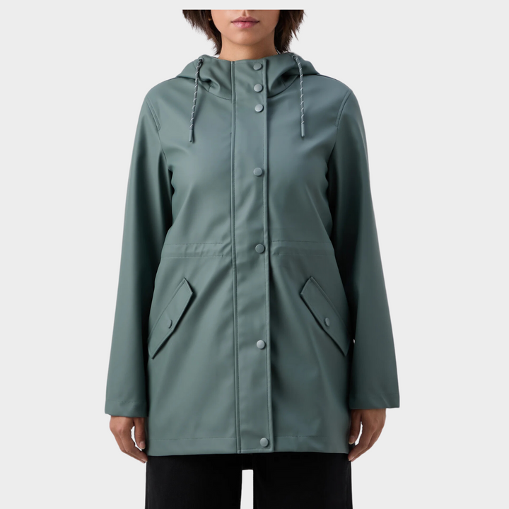 Giacca Impermeabile Donna Elegante Vestibilità Classica