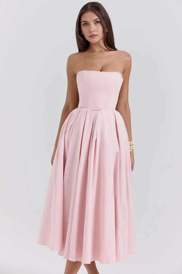 Abito Lungo Donna Stile Elegante Scivolato