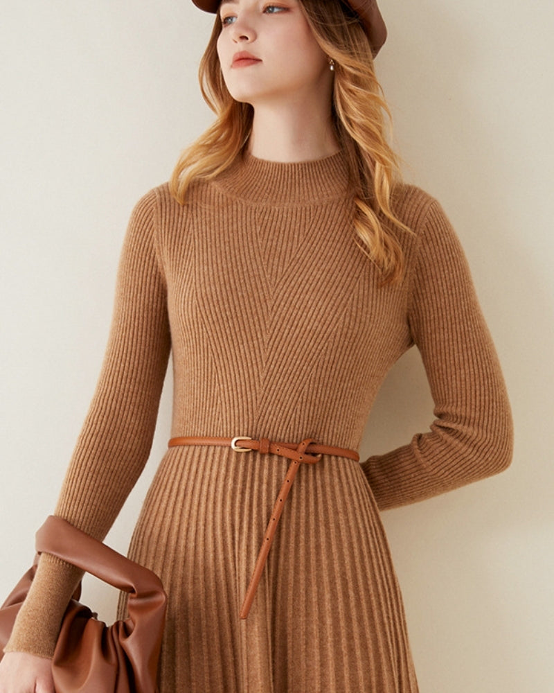 Abito Flare Donna in Cashmere Puro Maglia Morbida