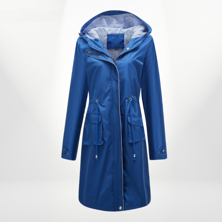 Trench Donna Impermeabile con Cappuccio Slim Fit