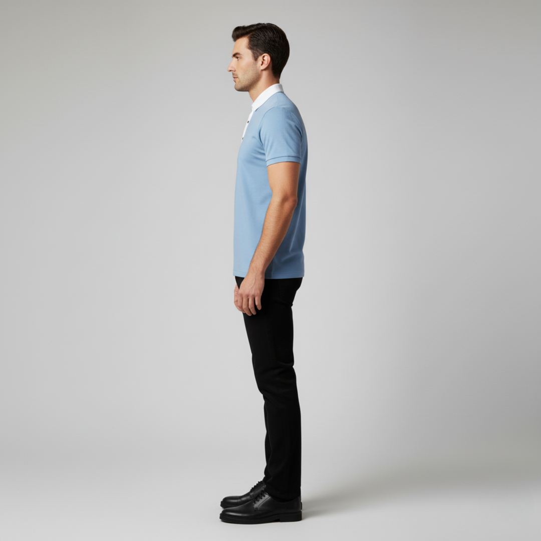 Polo Uomo Casual Elegante Manica Corta
