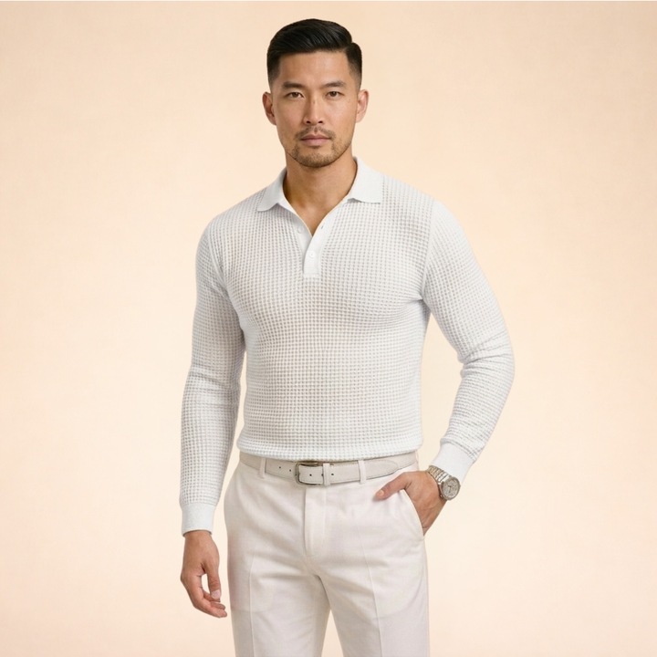Polo Uomo Maniche Lunghe Stile Elegante