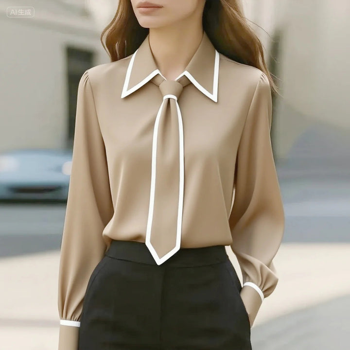 Camicia Donna Manica Lunga Stile Elegante