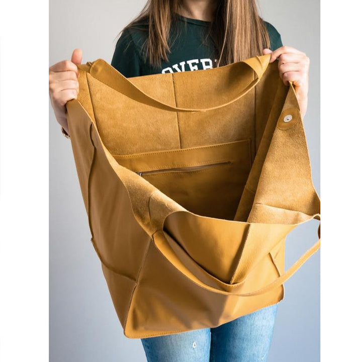 Borsa Donna in Pelle Vintage Oversize Spaziosa