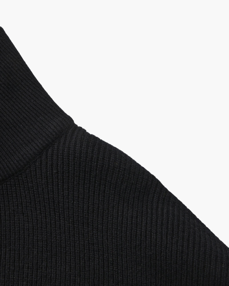 Pullover Uomo Mezzo Zip Maglia Tecnica Strutturata